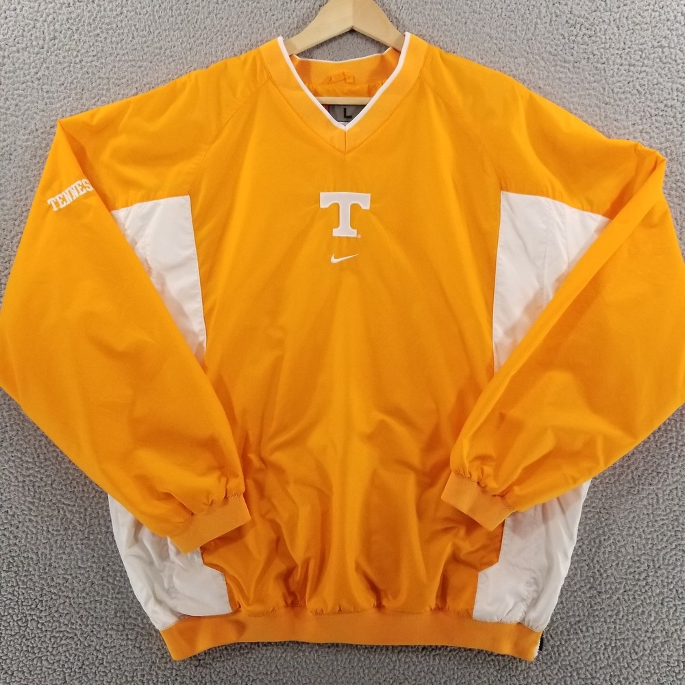 Tennessee Volunteers Nike Windbreaker Large Orange Center Swoosh Jacket Vtg Vols